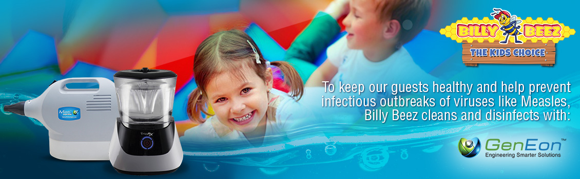 GenEon is a Leader in Cleaning, Sanitizing, and Disinfecting Solutions that Use Water, Natural Minerals, and Electricity. GenEon Helps Billy Beez to Have Healthier Locations