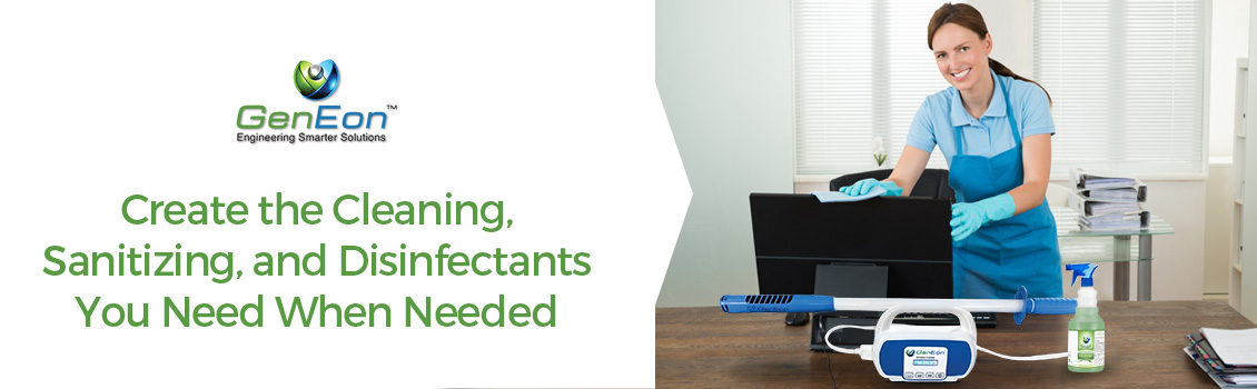 Onsite Generated Technology Means There Is Never a Need to Store a Vast Array of Potentially Harmful Chemical-Based Products GenEon's Onsite Generated Technology