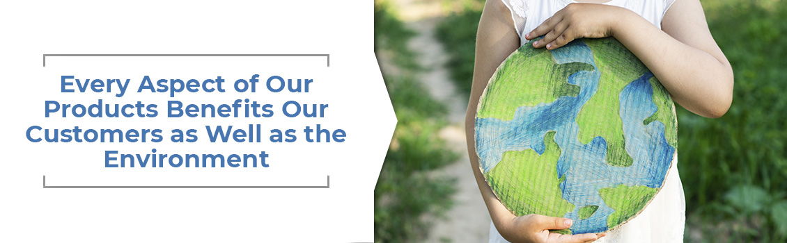 Little Girl Holding a Paper Made World Symbolizing the Environment and How Our Cleaning Products Are Green