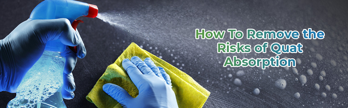 Gloved Hands Spraying Disinfectant and Wiping a Surface With a Microfiber Towel
