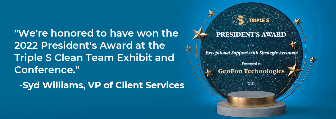 GenEon's Triple S Award for Exceptional Support With Strategic Accounts, Recognizing GenEon's Excellent Products and Customer Support