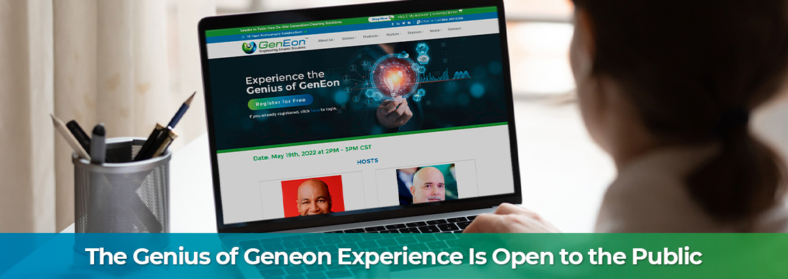 Genius of GenEon Page on Computer Screen